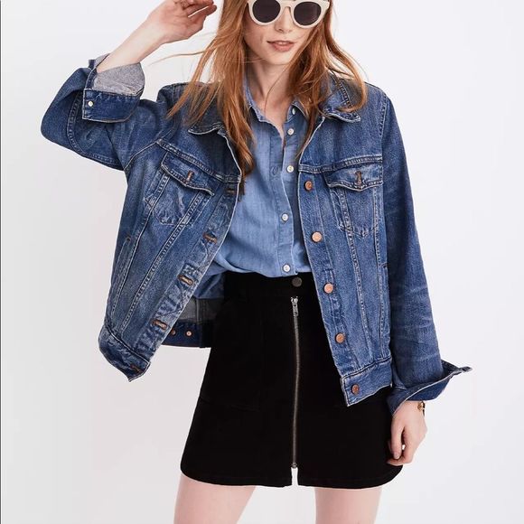 Madewell Black Mini Denim Skirt  size 29 - Picture 3 of 8